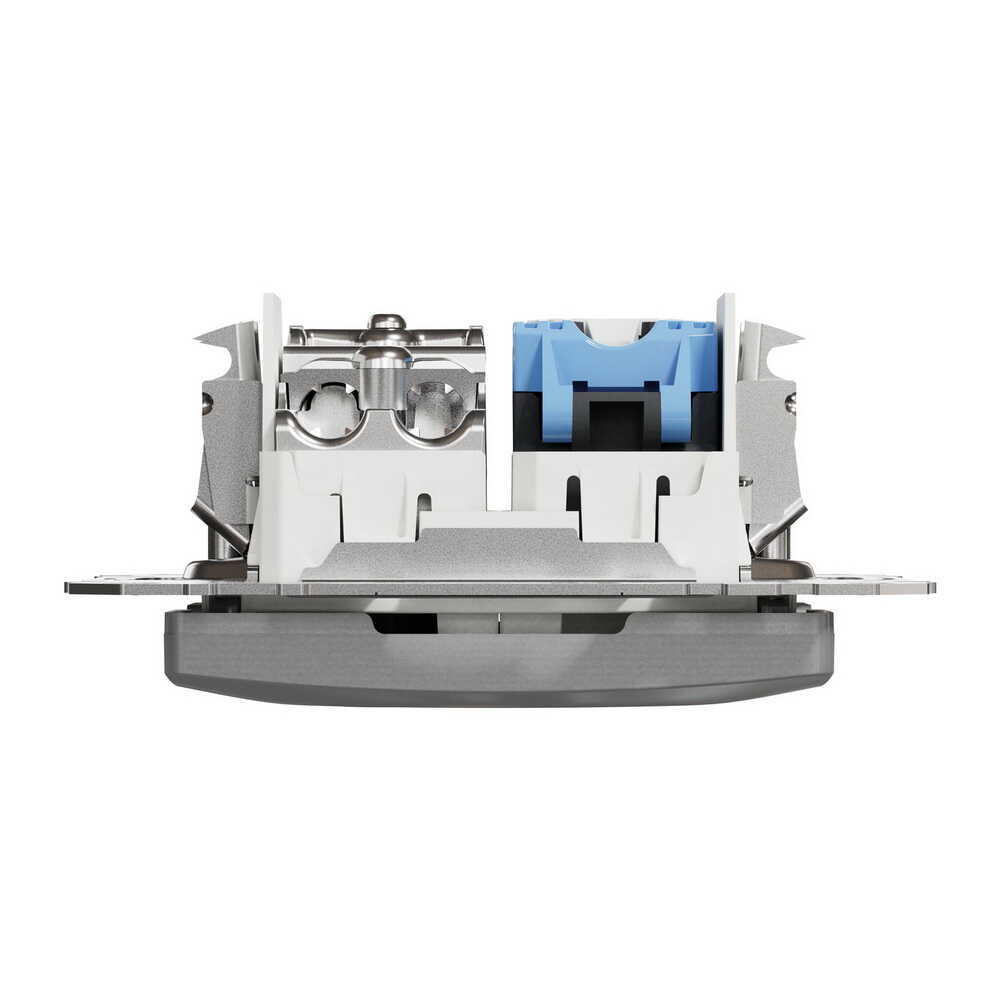 Розетка Schneider Sedna Design алюминий компьютерная RJ45 Cat.6 UTP+TV ( SDD113469T )